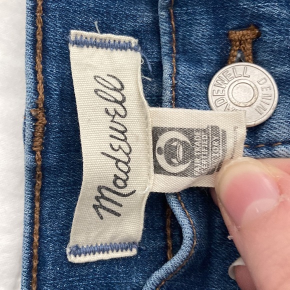 Stovepipe madewell denim jeans size 24 very slightly cropped - Picture 4 of 6